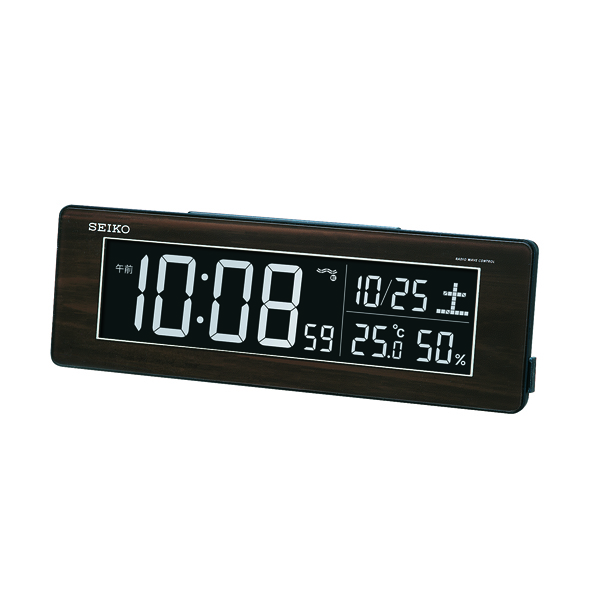 1584円 87％以上節約 SEIKO セイコー C3 series カラーLED表示 電波 デジタル置時計 交流式 温湿度 カレンダー表示 DL307W